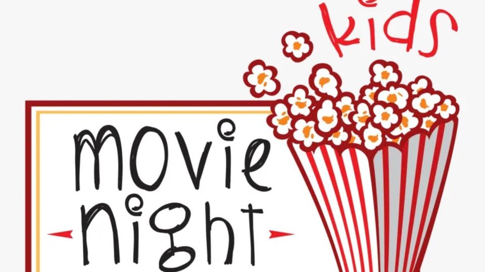 Kids movie night artwork for Parents Night Out