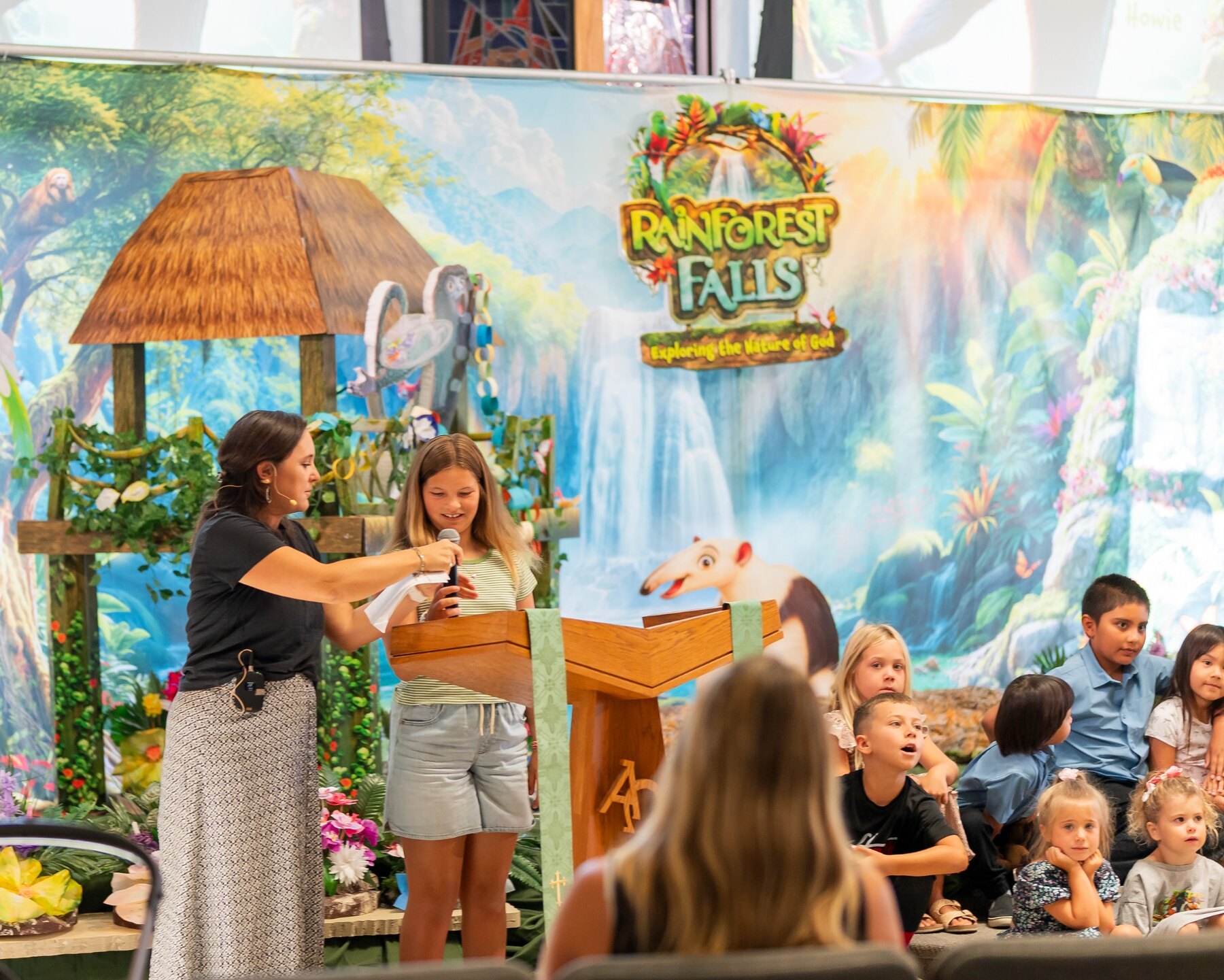 Children and youth participating in Vacation Bible School at St. Mark